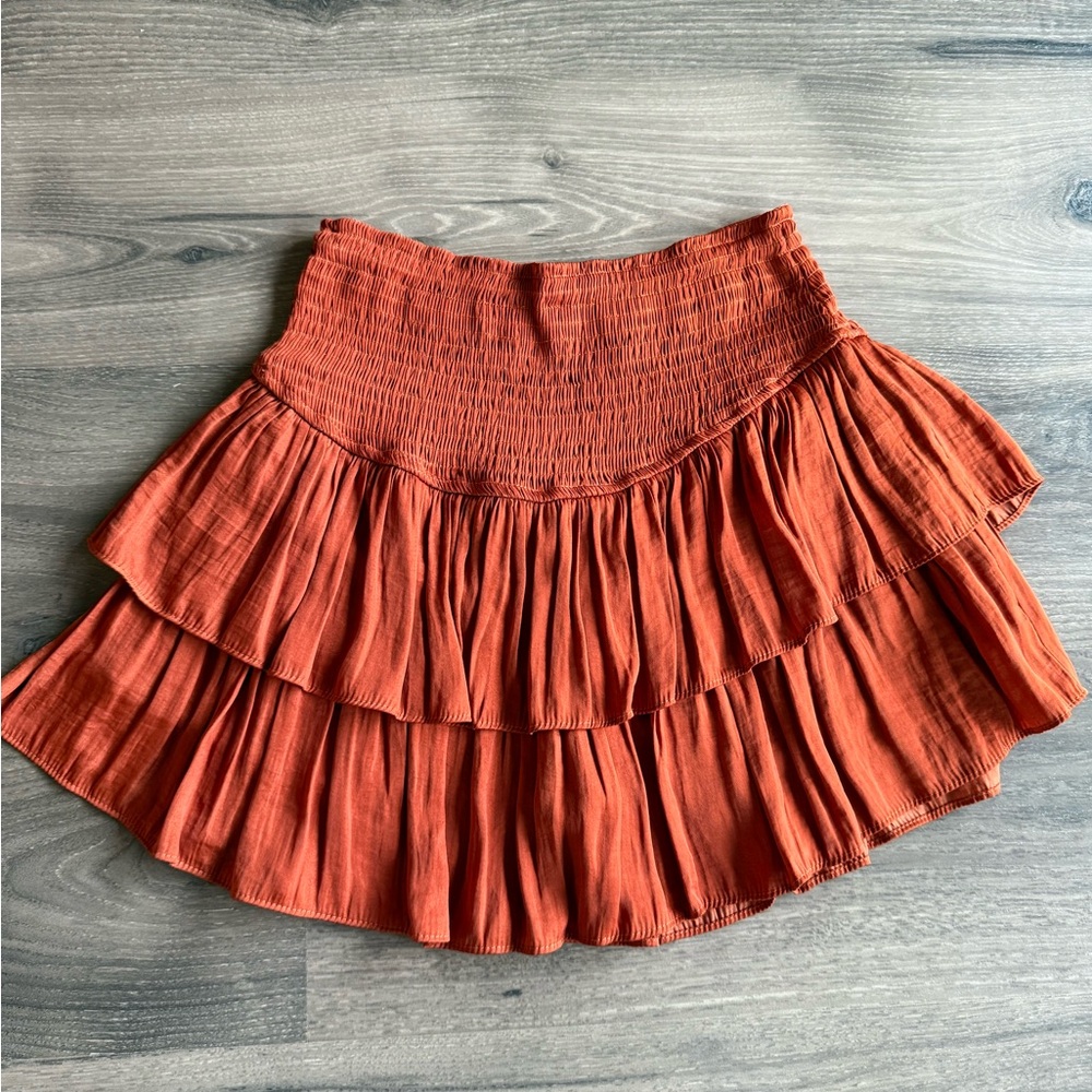 Orange Ruffle Skirt